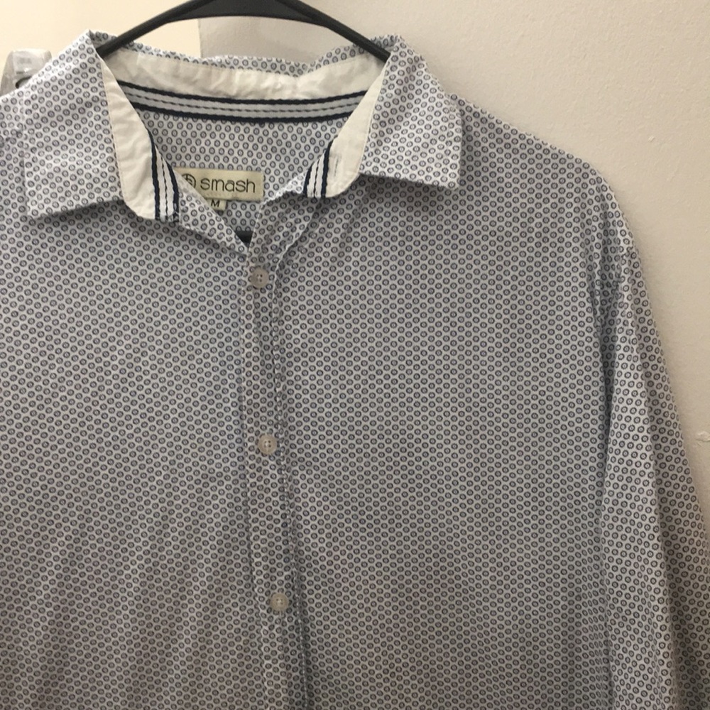 Smash - Blue Dotted Casual/Dress LongSleeve